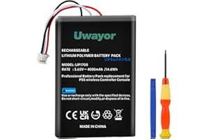 Uwayor 4000 mAh PS5 akumulator do kontrolera, LIP1708, zamiennik akumulatora do Sony Playstation 5 DualSense CFI-ZCT1W bezprzewodowy kontroler