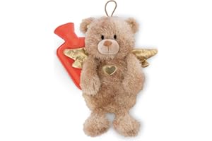 NICI 61936 Peluche-bouillotte au Motif d’Ours Ange Gardien La La Bearie, capacité : 300 ML, 35 cm, Marron, Compagnon Douillet dès 10 Mois, Coussin Chauffant pour Enfants et Adultes