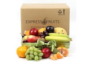 EXPRESS4FRUITS Farm Delight Fruit Basket - Fruit Gift Baskets and Gift Hampers with Next Day UK delivery with Personal Message attached