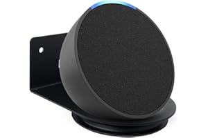shinar Supporto da parete universale, compatibile con Ech0 Pop Homepod Mini/Google Home Mini, salvaspazio, accessorio per Ech0 Pop/Homepod, mini supporto con gestione dei cavi (Metallo Nero)