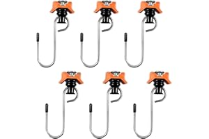 QZQUFJ 6 Pièces Anneau Arrimage Rail Arrimage, pour Rails D'aviation, Rail Aero, Crochet pour Rails D'arrimage, Rail D'arrimage, Crochet Aéro pour Rail, Aciers Inoxydables, Anneaux de Connexion en S