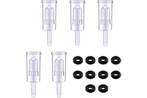 Guador Gärung Luftschleusen Set, 5 Stücke Kunststoff Luftschleuse mit 10 Stücke Silikon Ösen Gärspund Wasserdichtes Ventil Zum Home Brauen Bier Gärung Wein Sauerkraut