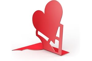 REGALE4YOU Bolis Italia Fermalibro Mon Amour Rosso, Acciaio