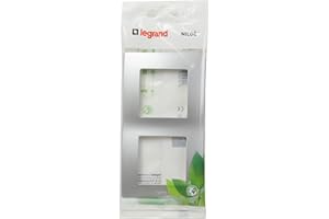 Legrand 396414 cadre ou plaque pour mécanisme Niloé 2 éléments aluminium