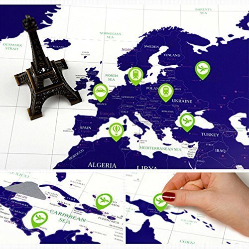 Signstek Travel Map Weltkarte Rubbelweltkarte - 6
