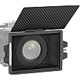 NEEWER Mini Matte Box with a 4"x5.65" Filter Tray, Carbon Fiber Flag, 4 Circular Lens Ring Adapters (67/72/77/82mm), Compatible with SmallRig Compatible with K&F Compatible with TIFFEN Filter, PG002