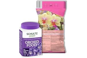 ŽALIA STOTELĖ Kit de trasplante de ORQUÍDEAS PREMIUM | Tierra para Orquideas - 2L | Fertilizante para orquídeas - 350G | perfecto para todo tipo de plantas | Promueve la floración rápida | Colores más vivos