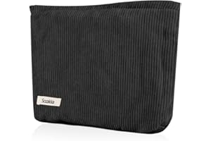 HMCEY Petite Pochette Maquillage Trousse de Maquillage Tissu Sac à Cosmétiques à Glissière Sacs à Main Portables pour Femmes Trousse de Toilette Voyage Imperméable pour Port Quotidien,Stockage-Noir