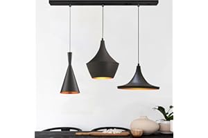 bamyum Lot de 3 Suspension Luminaire Industrielle Noir