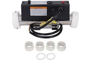 Qcwwy Chauffe-Piscine électrique, Thermostat d'eau avec Contrôle de la Température, Auto-Chauffage pour Baignoire Spa, Piscine Câblée équipée d'un Pressostat (2KW)