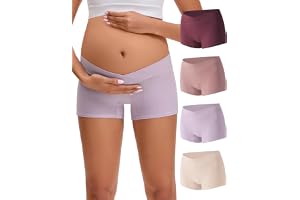 INNERSY mammakalsonger dam bomull graviditets-boxershorts underkläder undermagen 4-pack