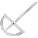 FEMONGY Angle Conveyor, 180&deg; Stainless Steel Conveyor | Adjustable Goniometer Ruler Metal Measuring Ruler for School Carpente