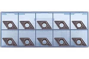CDBP DCMT11T308 /DCMT32.52 Inserti per Tornio Carburo di Tungsteno, Taglienti Tornio Indexabili per Acciaio, Ghisa e Leghe, Utensili CNC Professionali, 10 Pezzi