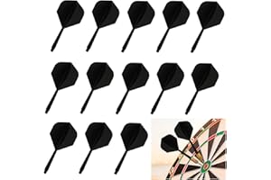 Annlpoy 12pcs Plumas Dardos Profesionales plastico vuelos de Dardos con Eje integradas Ejes y Plumas para Dardos de una Sola Pieza,Sistema de Vuelo Combinado Estable, Diseño Aerodinámico y Moderno