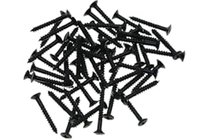 DOPRO 50pcs Guitar Humbucker Pickup Ring Mounting Screws Pickup Frame Surround Screws for Les Paul SG Black