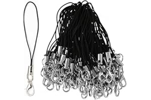 VYZUTR 50 Pièces Sangle Cordon Téléphone Portable Simple pour Porte-clés Clés,Boucles Charme Téléphone Portable avec Mousqueton,Sangle Téléphone Portable Cordon pour Pendentifs Porte-clés USB