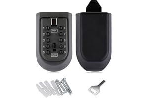 nuzamas Key Lock Box 10-stelligem Push Button Kombination Sichere Aufbewahrung für Außen Master Schlüssel mit wasserdicht Fall Wand montiert für für Wohnungen Ersatzschlüssel Rental Schlüssel