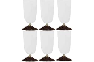 Lostwry Lot de 6 protections hivernales pour plantes, 60 x 80 cm, protection hivernale, housse de protection pour plantes, arbre, palmier, plantes de balcon, tente, respirante pour la protection des
