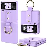 HWeggo Custodia per Samsung Galaxy Z Flip 3 Cover,Ultra Sottile Hard PC Samsung Z Flip 3 Case con protezione dello schermo es