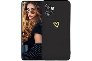 Kaywzo Funda para Xiaomi Redmi Note 12 4G,Carcasa de Suave Silicona con Patrón del Corazón,Diseño Minimalista,Ultradelgado Lindo Mujeres Phone Case Cover,Negro