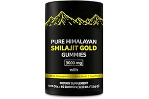 WIGTHVOY Shilajit Gold Gummies für den Menschen, Gold Seal Pure Shilajit angereichert mit Acid Fulvic, essentiellen Mineralien und 85+ Spurenelementen zur Steigerung der Energie und Immunität, 60 Kapseln