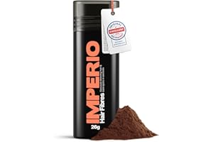 IMPERIO Hair Fibres for Thickening & Full Hair in Seconds. Shake-on hair filler for an Authentic Look. 100% Natural! Premium Salon Quality Hair Building Fibres - 26g (copper)