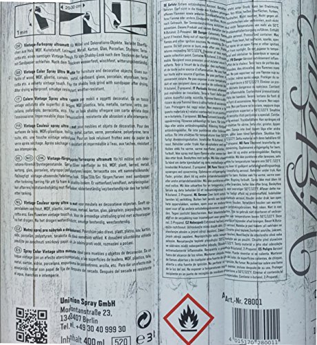 Vintage Kreide Spray hellgrau 400ml Kreidefarbe Chalk Paint Shabby Chic Landhaus Stil Vintage Look - 2