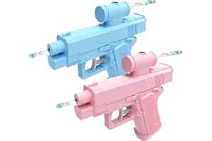 LIULINY 2 stycken skämtsam vattenpistol, tvåvägs kompulsiv vattenpistol, omvänd pistol, skolmaterial spel, idealiska originella presenter till vänner, klasskamrater och familj