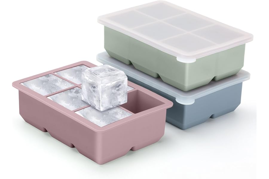 Excnorm Silicone Ice Cube Trays, 3-Pack