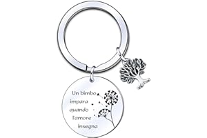 ZYMGUO Regalo Portachiavi Maestra,regalo Maestra Portachiavi Maestre idee Regalo per Insegnanti originale regalo maestra asilo elementare medie Regali di Laurea Festa degli insegnanti