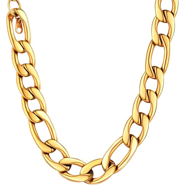 Bracciale Catena Figaro per donna uomo, 3/4/5/6/7/8mm di larghezza Collana a Catena Figaro in acciaio inossidabile Bracciale Figaro per uomo donna