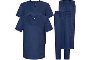 MISEMIYA Lot Sanitaires Bz-2-817-8312 Zestaw 2 szt. Płaszcz I SPODNIE Unisex Kombinezony sanitarne, ciemnozielony