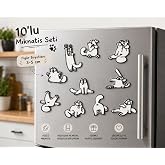 Yaramaz Kedi Mıknatıs Seti, Dekoratif Buzdolabı Magneti | 10'lu Paket, 3-5 cm