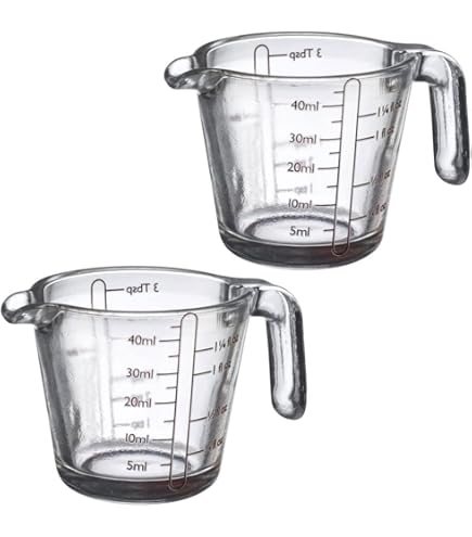 Tala Mini-Glas-Messbecher 40 Ml – Transparent, Mit Milliliter- Und Löffel-Angaben
