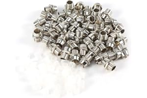 ZYYINI LED Lamp Holder Thread,50 Pcs 5mm Metal Light Bulb Socket Panel Mount LED Bulbs and Incandescent Bulbs Holders Mount Panel Display Thread Socket Base Accessory For Light-Emitting Diode Lighting