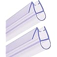 HNNHOME Pair of 2 Bath Shower Screen Door Seal Strip for 6-8mm Glass Up to 8mm Gap