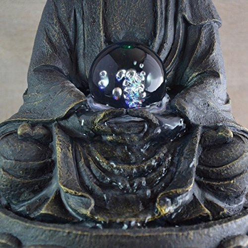 Innenbrunnen Zimmerbrunnen Meditation Buddha LED Multicolor 30 cm - 2