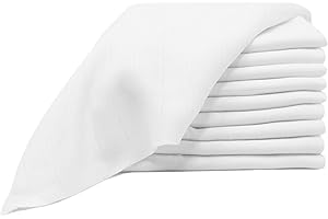 ZOLLNER Set de 10 Langes bébé en Mousseline,Coton, 80x80 cm, Blanc, Ökotex