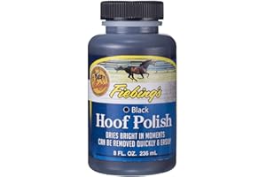 Fiebing's HFPL01P008Z Hoof Polish, Black - 8 oz
