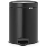 Brabantia Tret &Ccedil;&ouml;p Kutusu 5 litre Pedallı Mat Siyah