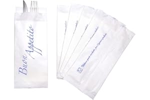 Buste Portaposate Pezzi 1000 Portaposate Usa e Getta Carta Monouso con Tovagliolo 40x40 P/8 Sacchetti Porta Posate in Carta Bianca Buste Posate con Tovagliolo Colorate Segnaposto per GIORDANO Cart