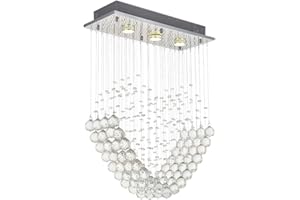 A1A9 nowoczesny romantyczny kryształowy żyrandol, szklana kryształowa kula w kształcie serca lampa sufitowa prostokąt równy żyrandol L50cm W20cm H70cm