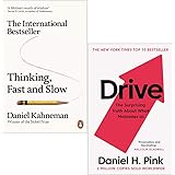 Thinking, Fast and Slow By Daniel Kahneman & Drive: The Surprising Truth About What Motivates Us by Daniel H. Pink 2 Books Co