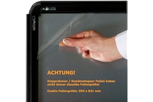 DISPLAY SALES - Pellicola Protettiva per cornici a Scatto per Display, DIN A1, Spessore 0,4 mm