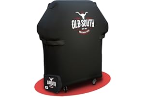 Old South - Grillabdeckung Wetterfest - Grill Abdeckhaube für Weber, Napoleon, Brinkmann, Char Broil Gasgrill - Grill Cover Schwarz (80 x 70 x 115 cm)
