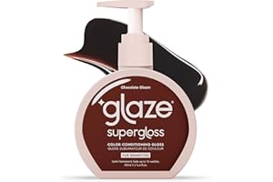 Glaze Supergloss Color Conditioning Gloss With Dispensing Pump – Hydrating Semi-Permanent Color Hair Gloss & Shine Boost – For Dark Brown Hair – 6.4 Fl Oz - Chocolate Gleam