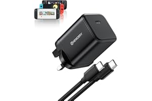 NEWDERY 65W GaN Charger for Nintendo Switch 2 (TV Mode), Switch 2 Charger, AC Adapter Fast Charging for Steam Deck, ROG Ally, iPhone, Android, Tablet & Laptop