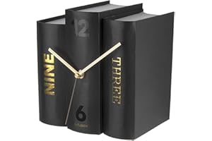 Karlsson KA5729 Book - Reloj de Mesa, Papel, Color Negro, tamaño único