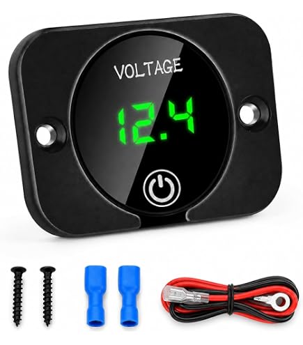 Produktbild von Runleader LED-Batterieanzeige Voltmeter 12–48 V – Mit Betriebsstundenzähler, 10 LED-Balken, IP65, Für Rasenmäher, Golfwagen, Boote & Mehr