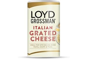 BLUE NILE FOODS Loyd Grossman Italian Grated Cheese 80g - 2-Pack Cheese Sprinkler Bundle